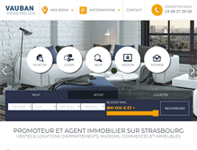 Tablet Screenshot of immobilier-vauban.com